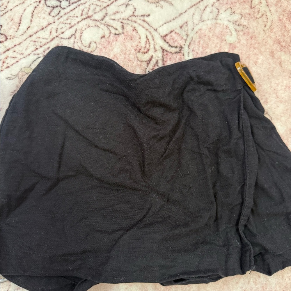 Mayoral Black Skort with Heart clip Accent